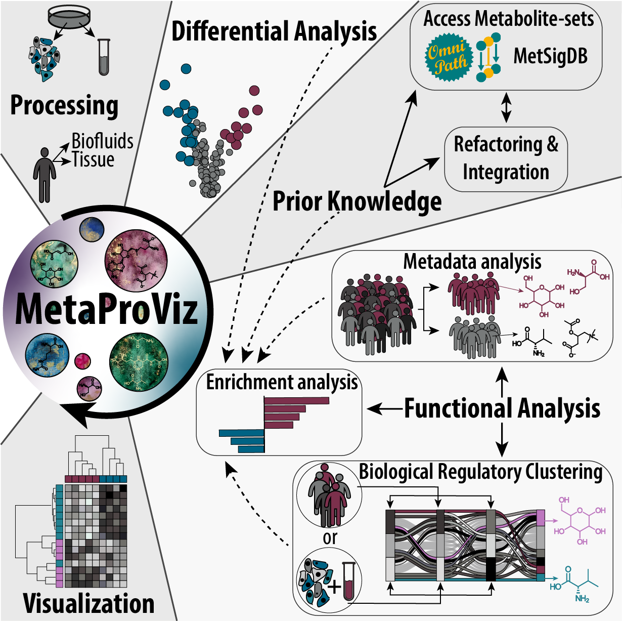 Fig. 1: Overview of MetaProViz functions.